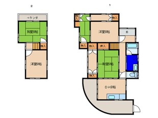 花尾町戸建て（CUBE2）の物件間取画像